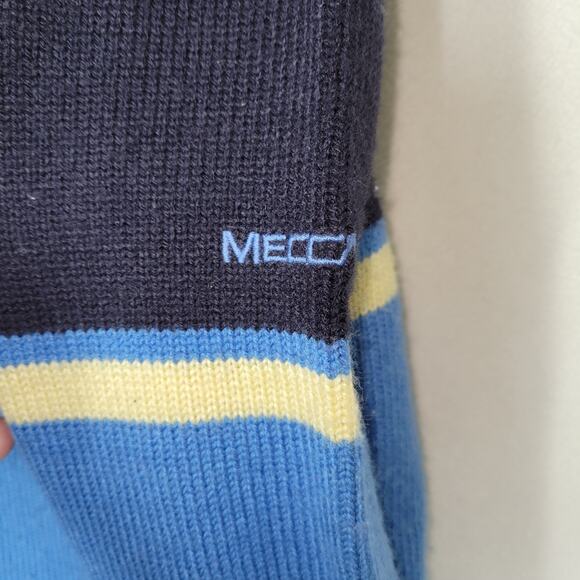 Vtg MeccaDNM Mens Sweater Shirt Sz XXL Blue Y2k Hip Hop Rap Fall Winter Cold - Picture 10 of 11